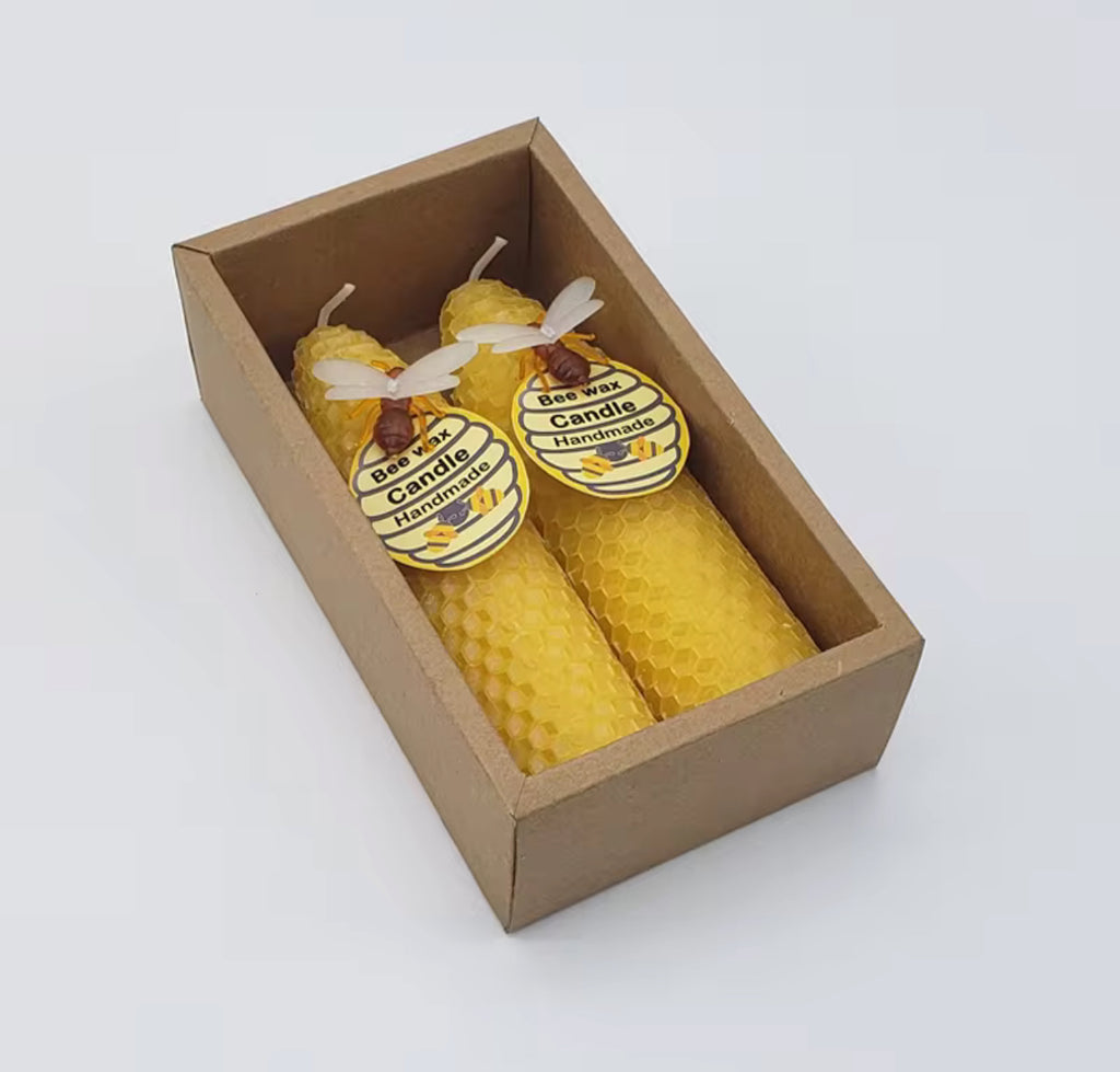 Beeswax Taper Candle-Honeycomb candle