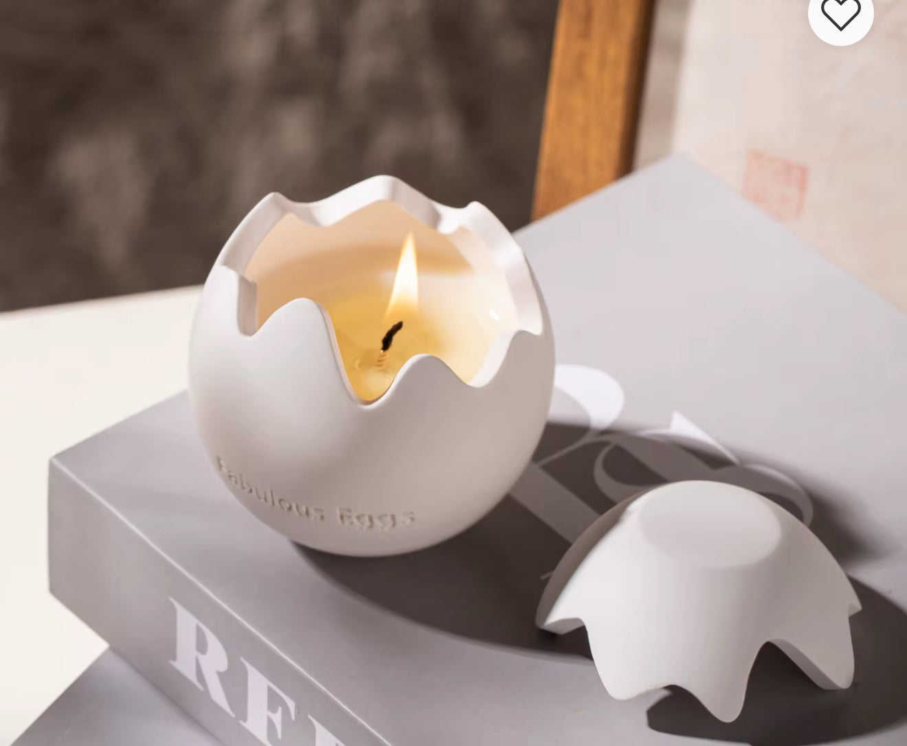 Eggshell Ceramic Soy Candle