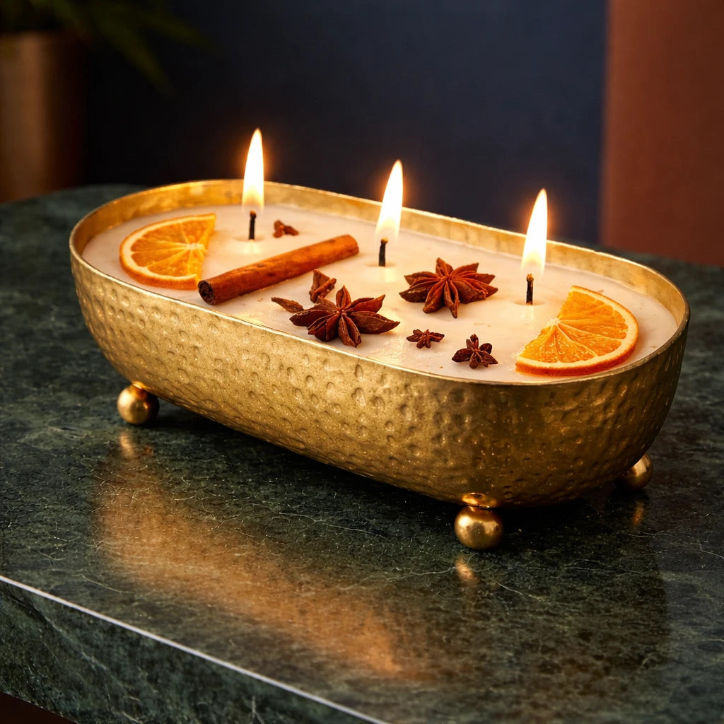 Citrus Spiced Sail Urli Candle – 8 inch