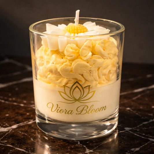 Daisy Blossom Cream Candle