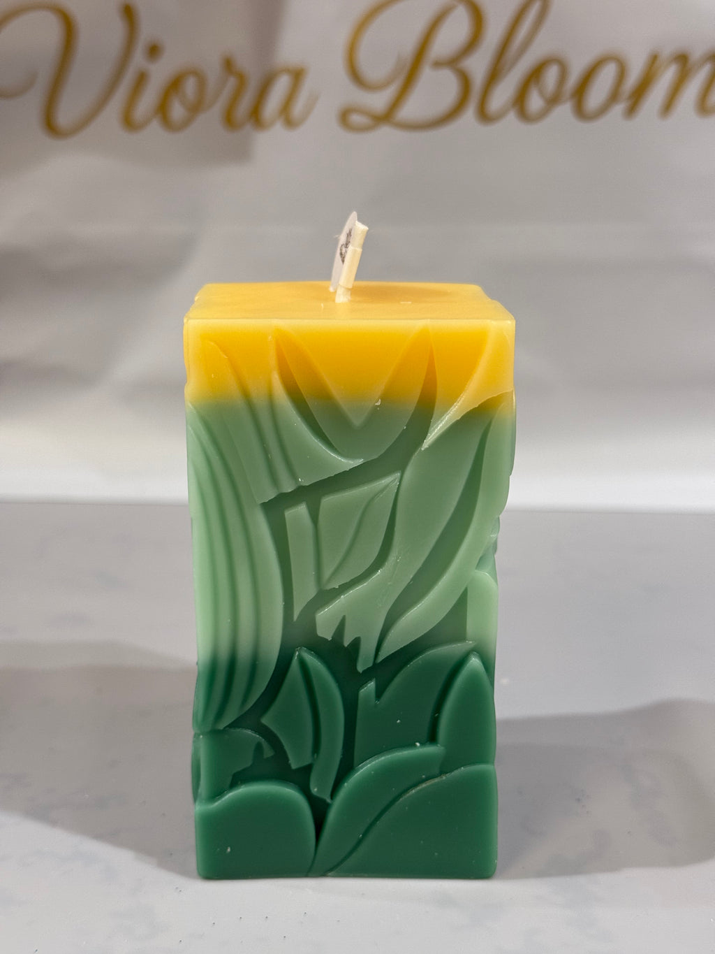 Textured Colorblock Candle