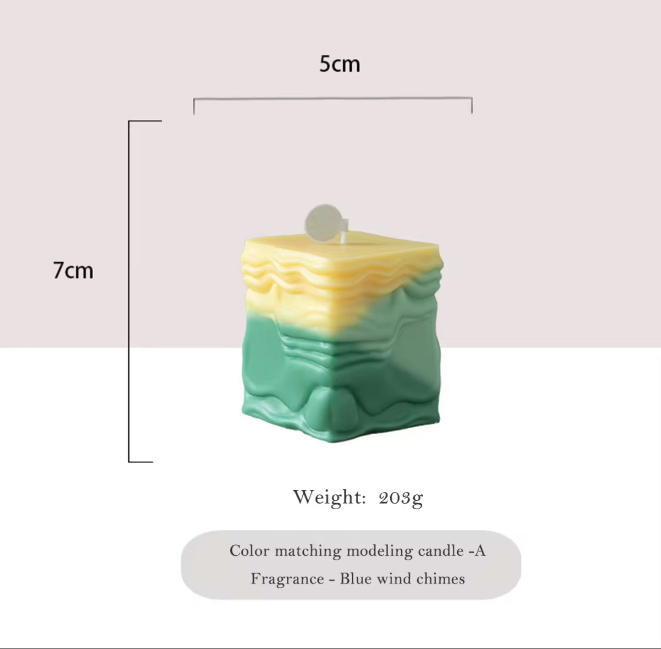 Textured Colorblock Candle