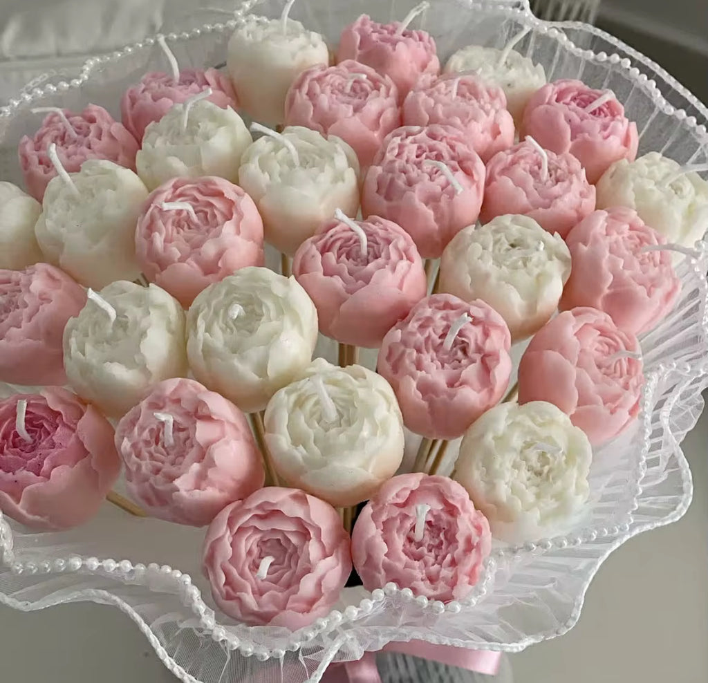 Rose Bud Wax Candle