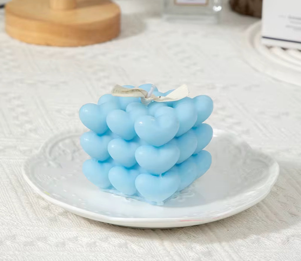 Heart Shaped Cube Candle