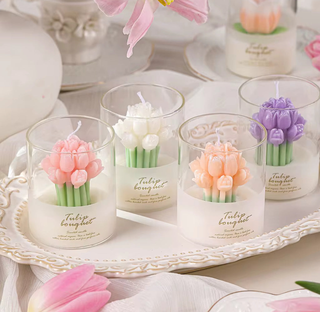 Tulip Bouquet Candle
