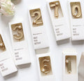 Pearl Gold Number Cake Candle
