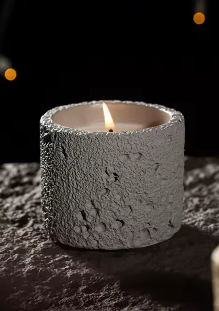 Volcanic Texture Concrete Candle