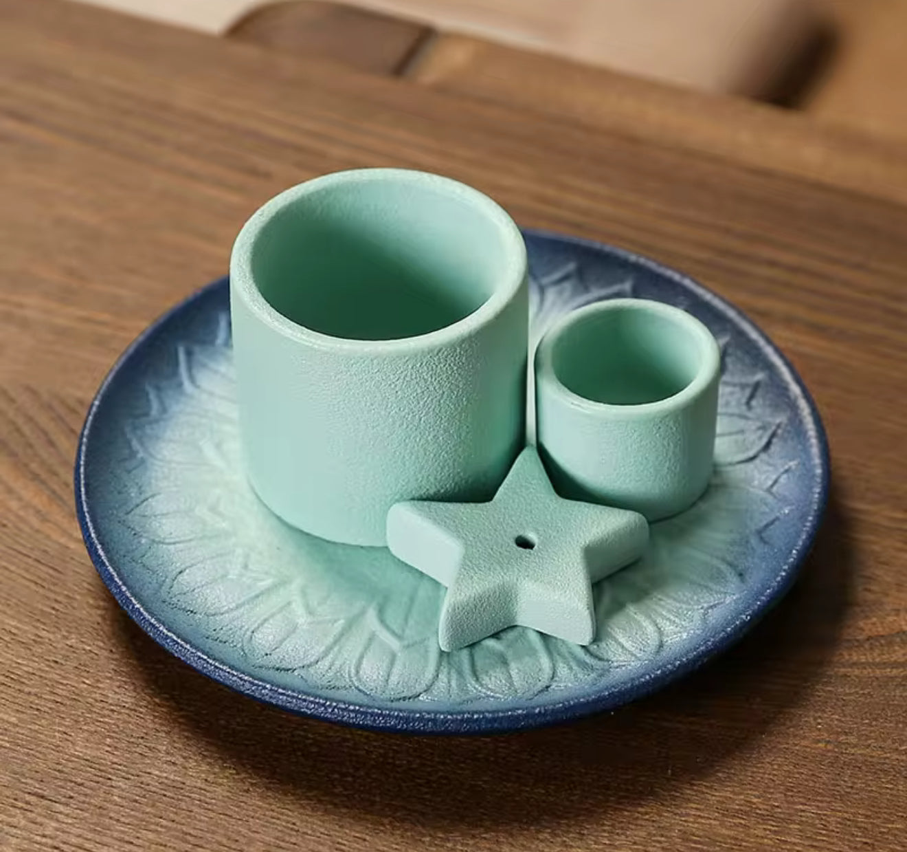 Ceramic Incense Holder – Moon & Star Plate