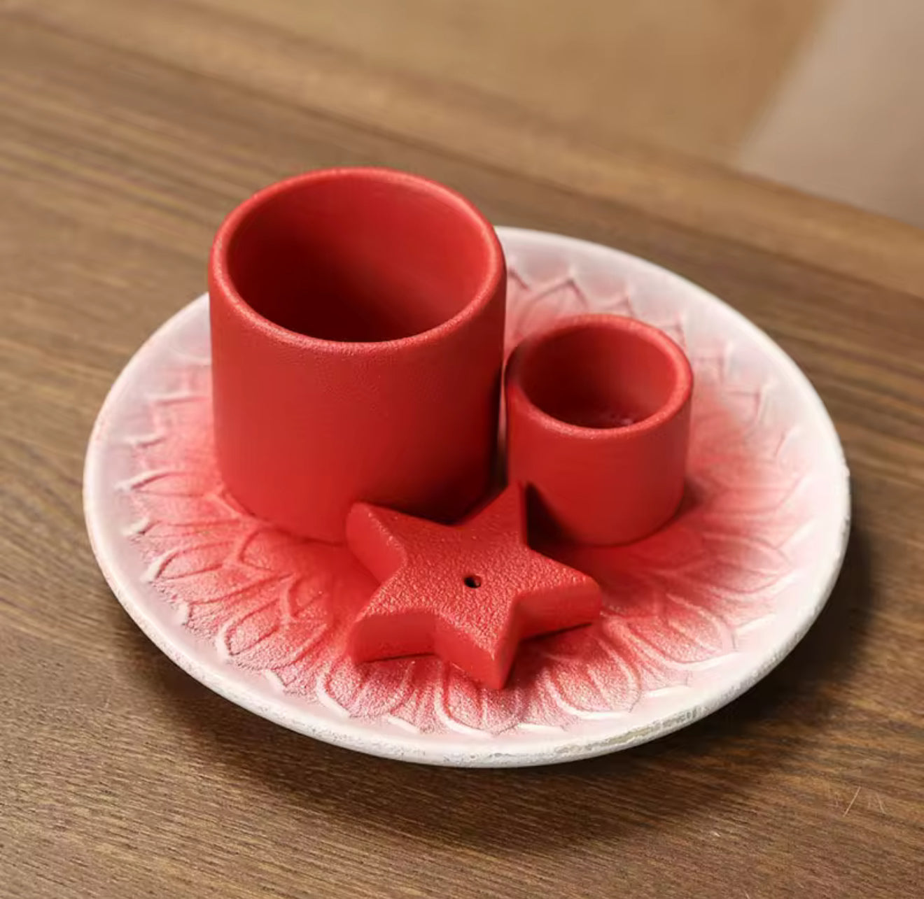 Ceramic Incense Holder – Moon & Star Plate