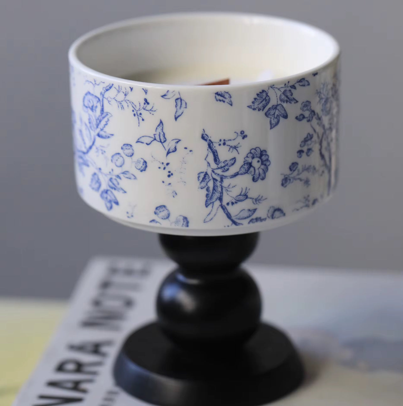 French Floral Glass Jar Candle