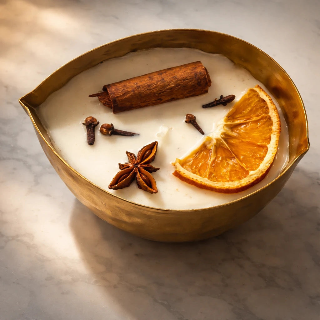 Cinnamon & Spice Urli Candle  5 inch