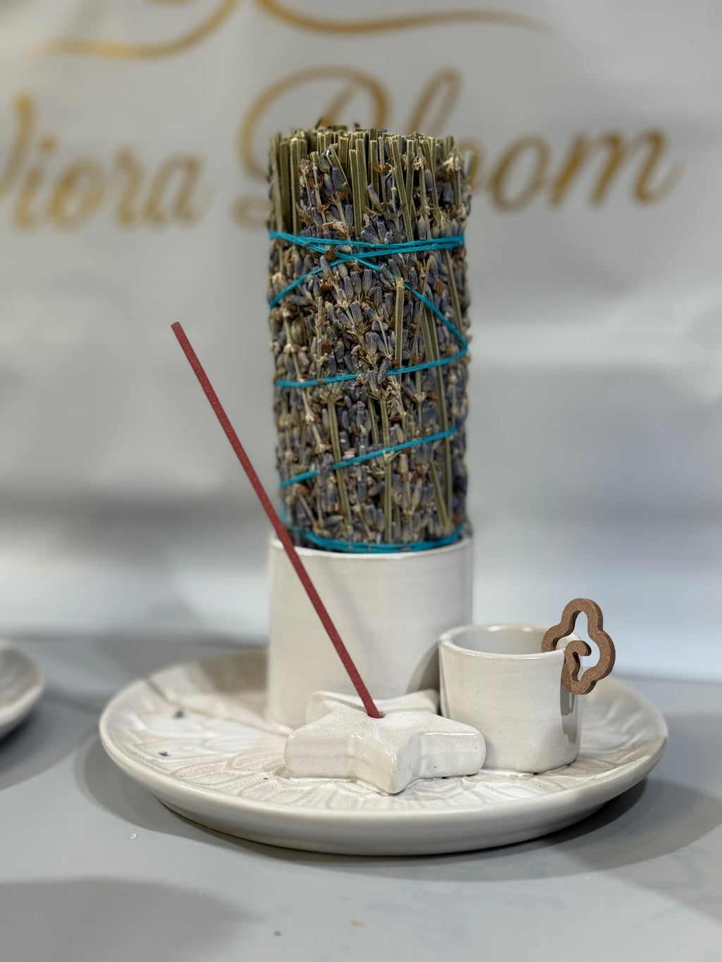 Ceramic Incense Holder – Moon & Star Plate