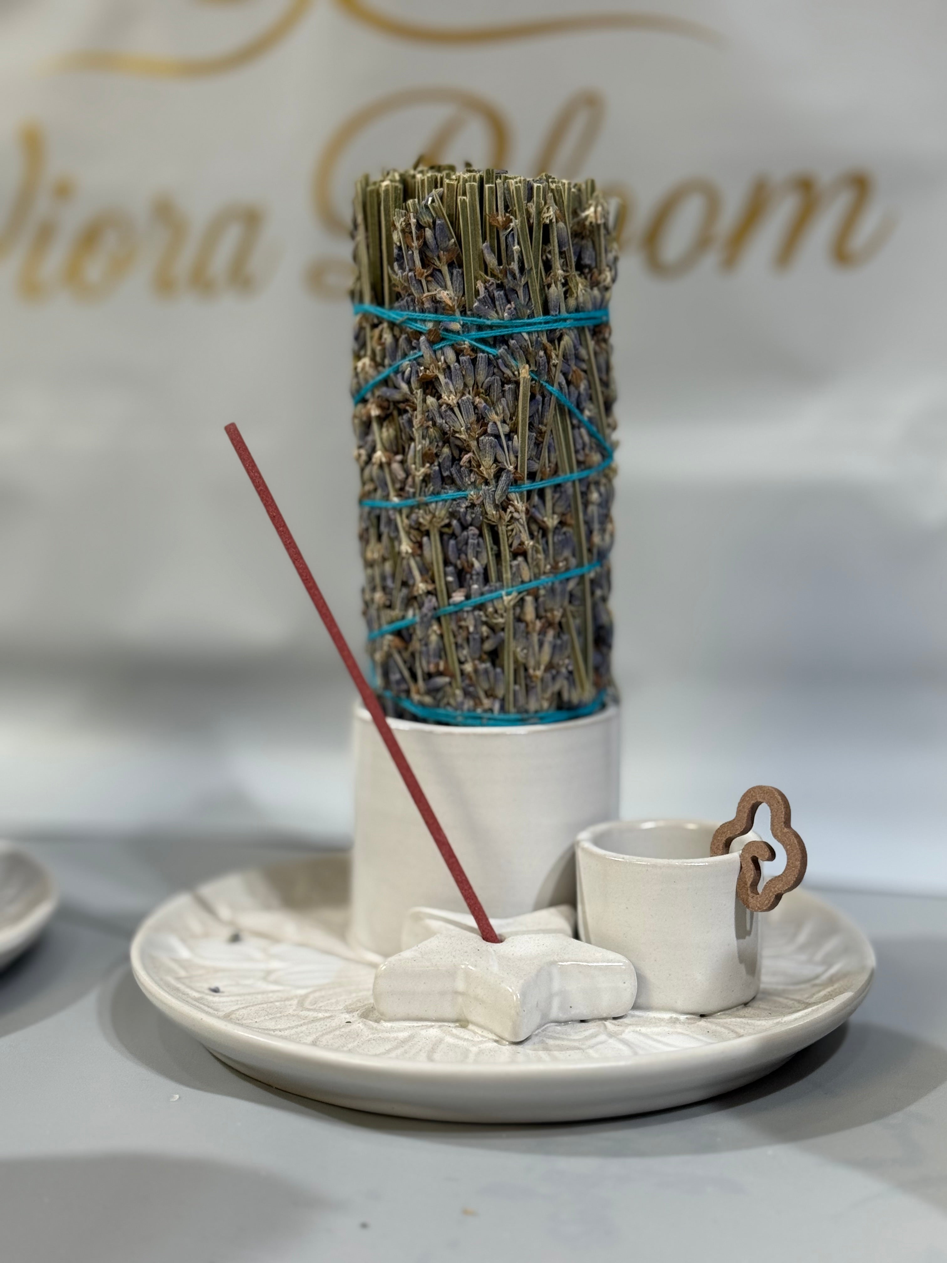 Ceramic Incense Holder – Moon & Star Plate