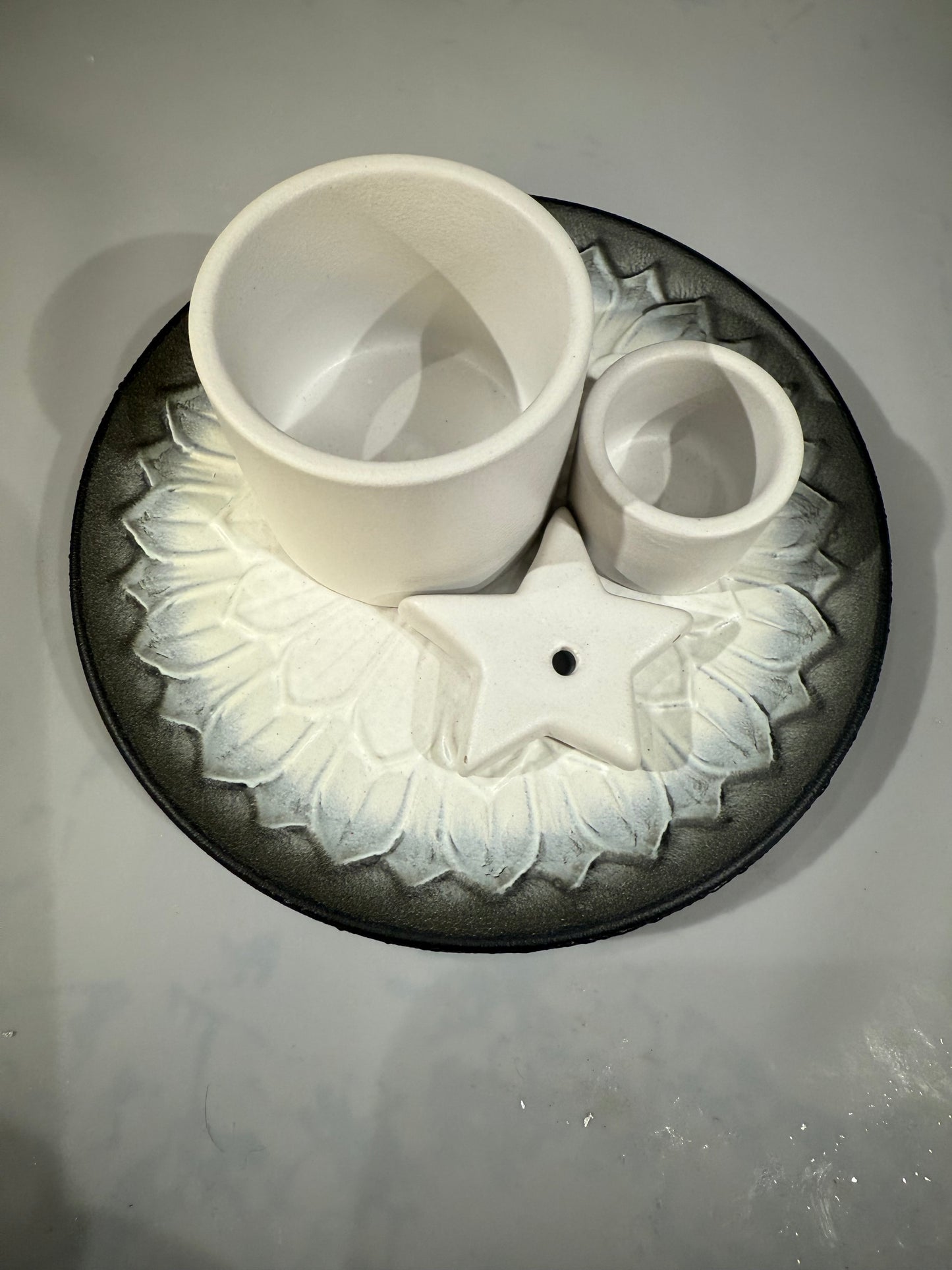Ceramic Incense Holder – Moon & Star Plate