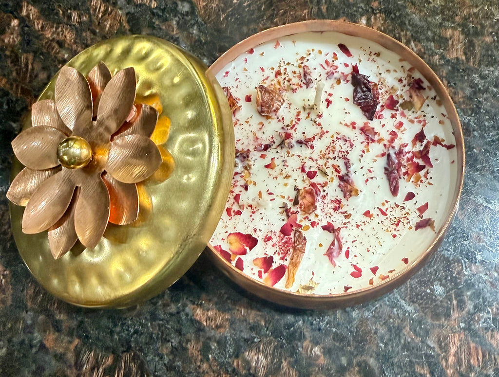 Urli Candle with Lid  5 inch