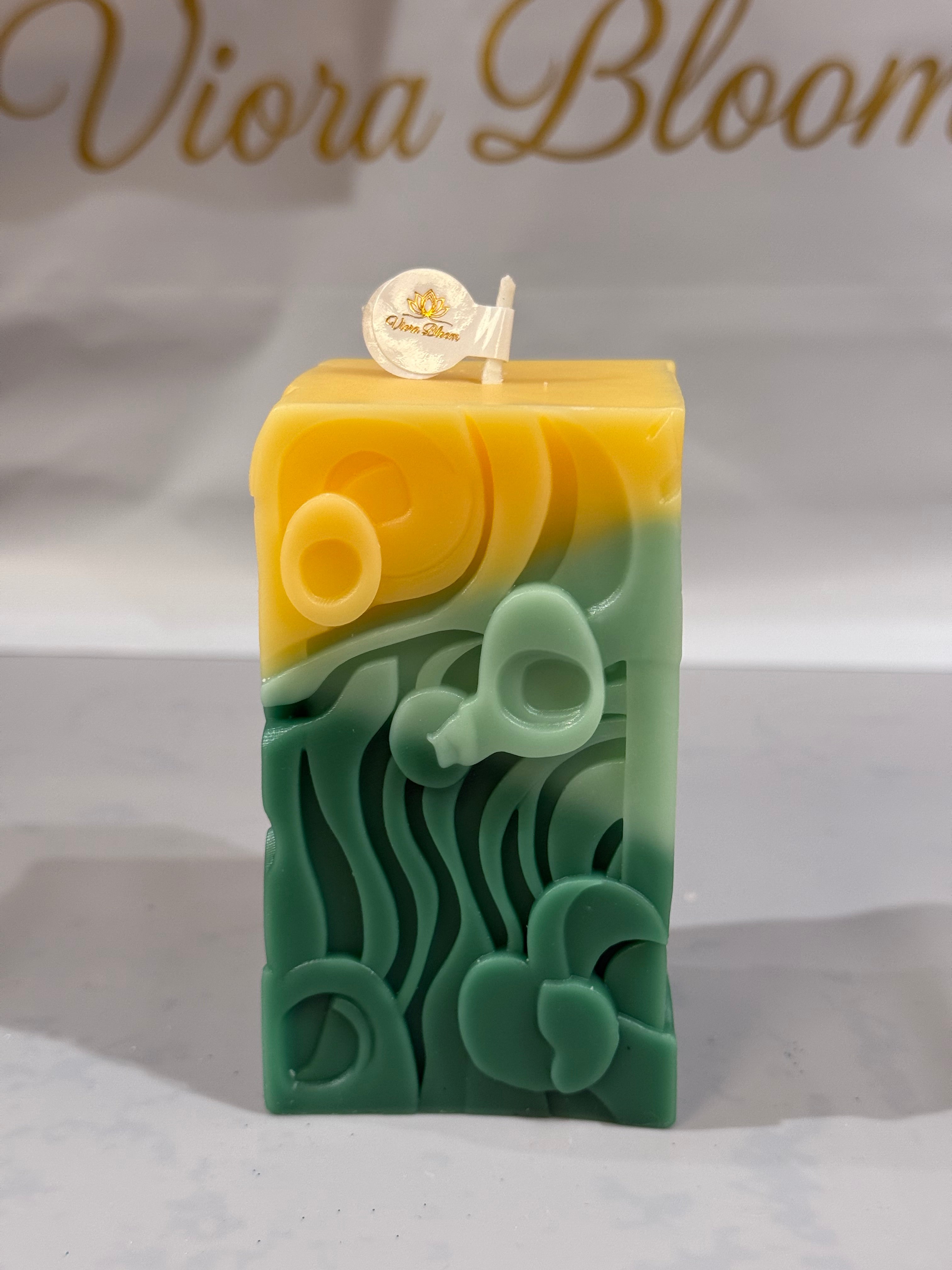 Textured Colorblock Candle