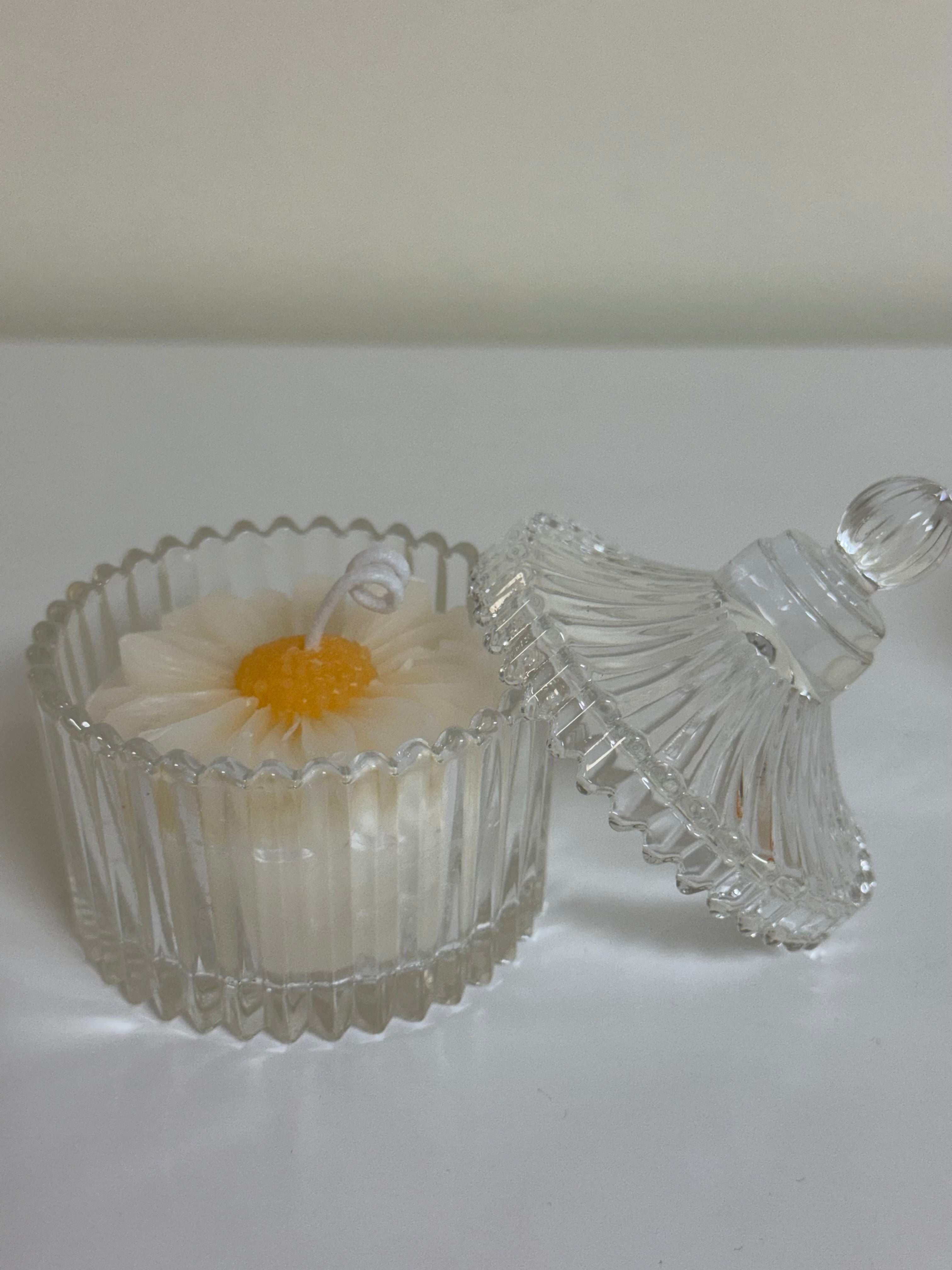Daisy Glass Candle