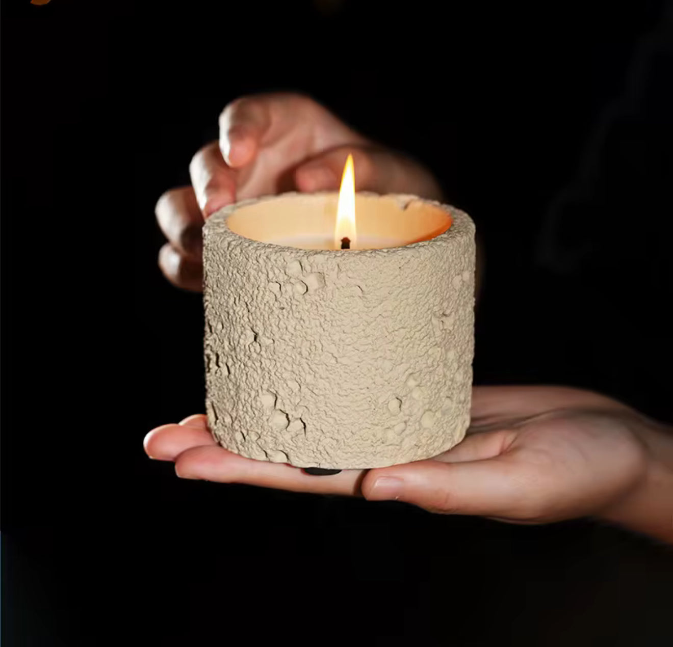 Volcanic Texture Concrete Candle