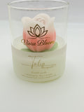 Single Tulip Glass Candle