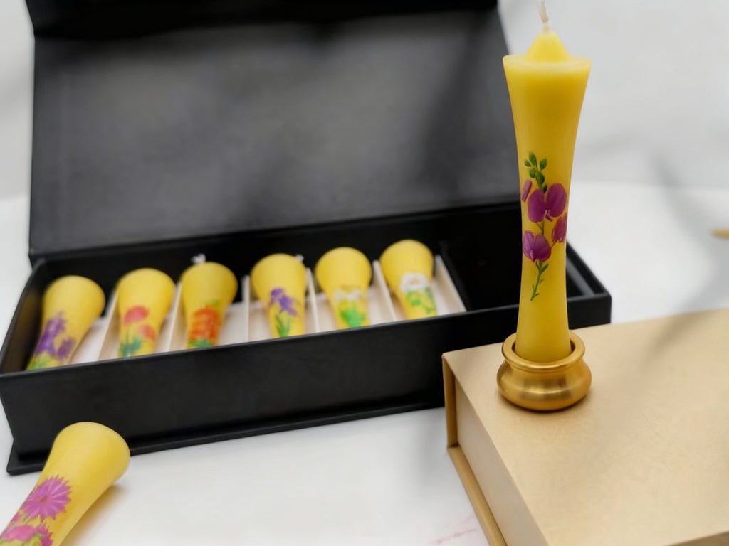 Mini Beeswax Taper Candle