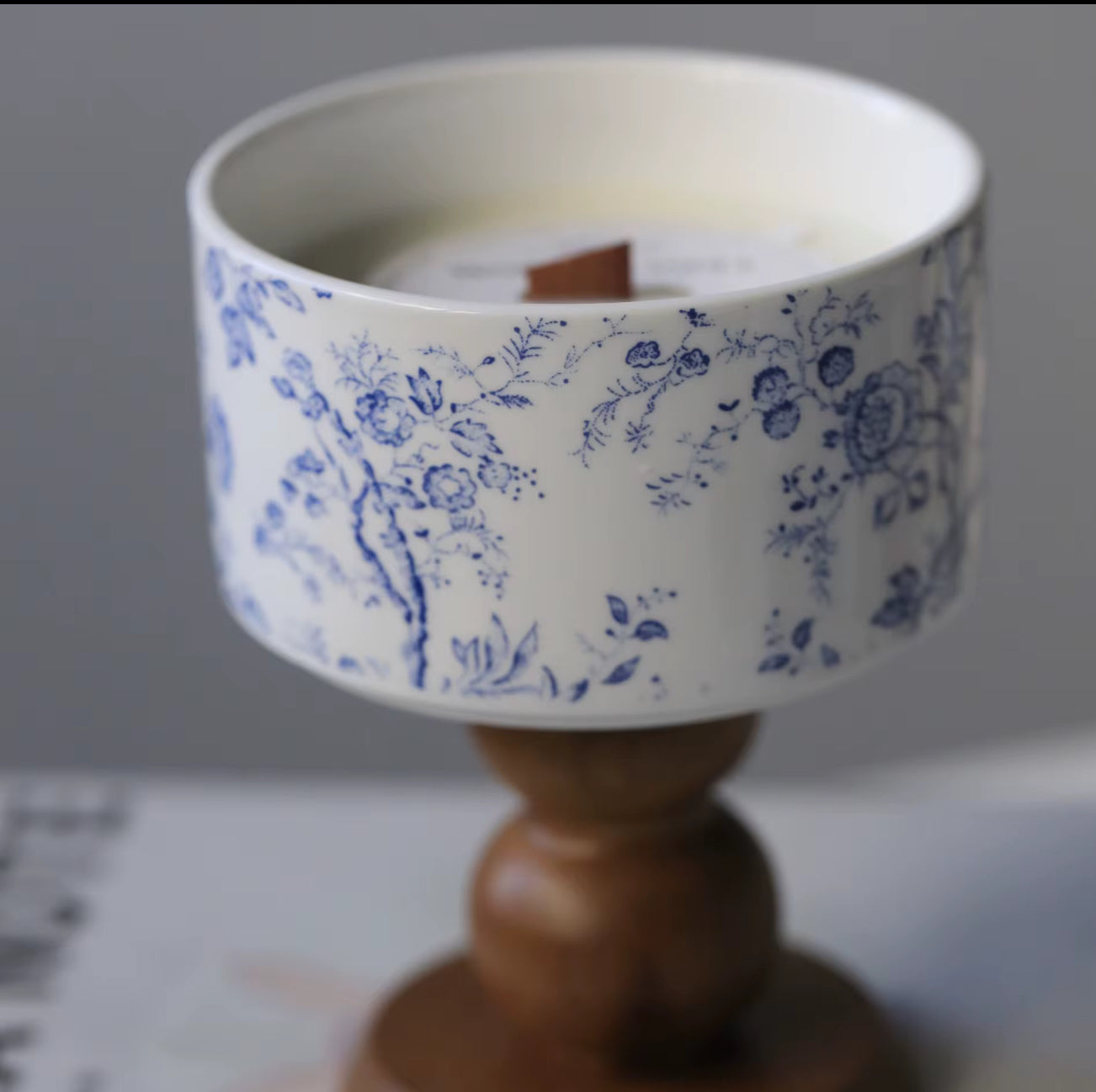 French Floral Glass Jar Candle