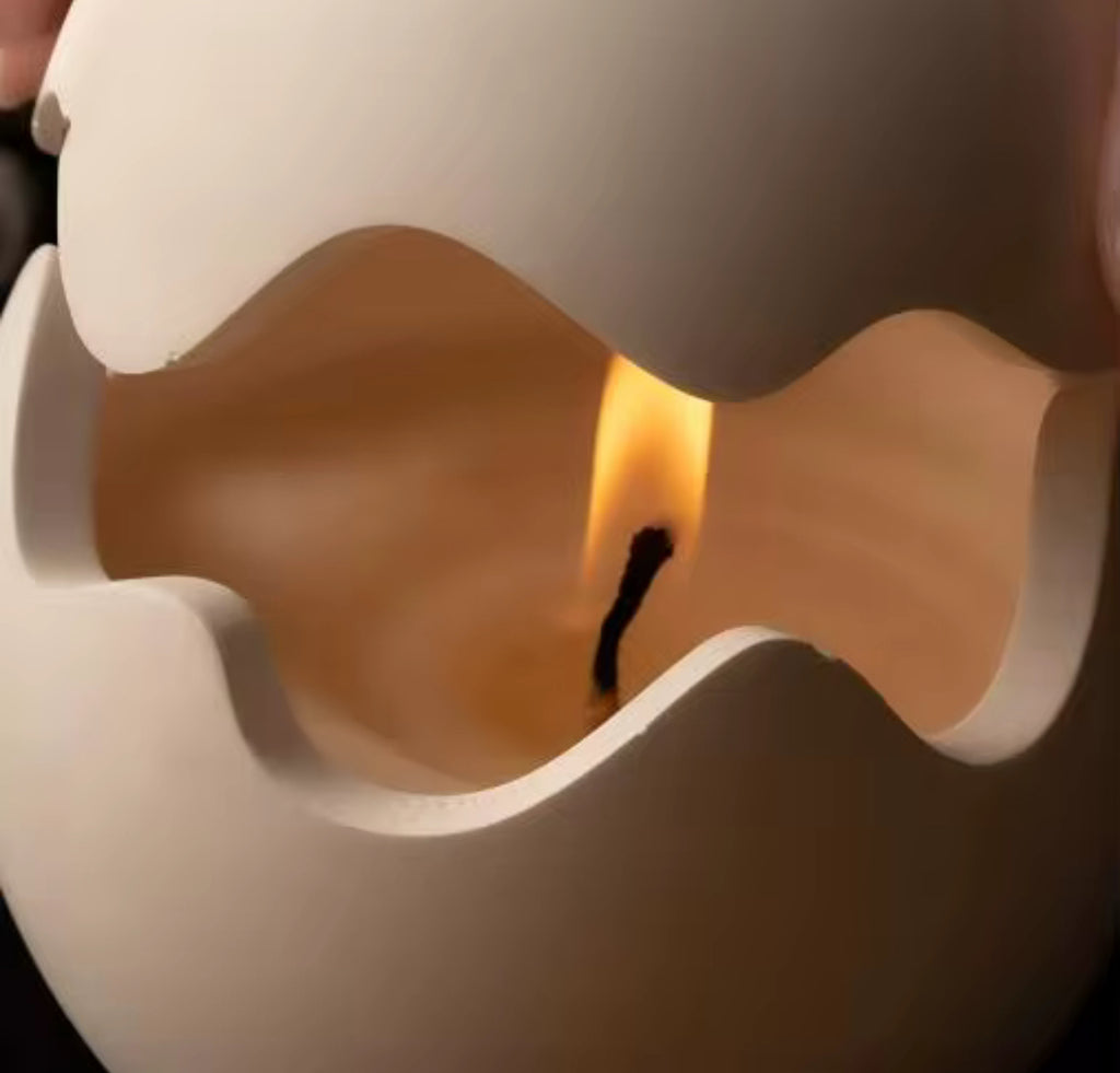Eggshell Ceramic Soy Candle