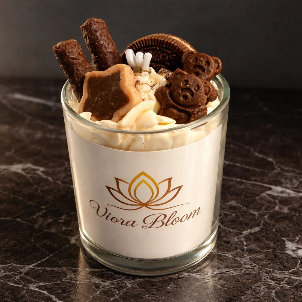 Cream Dessert Candle