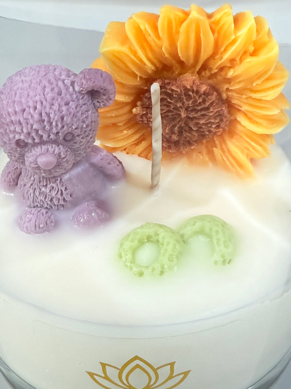 Teddy Bear Flower Jar Candle