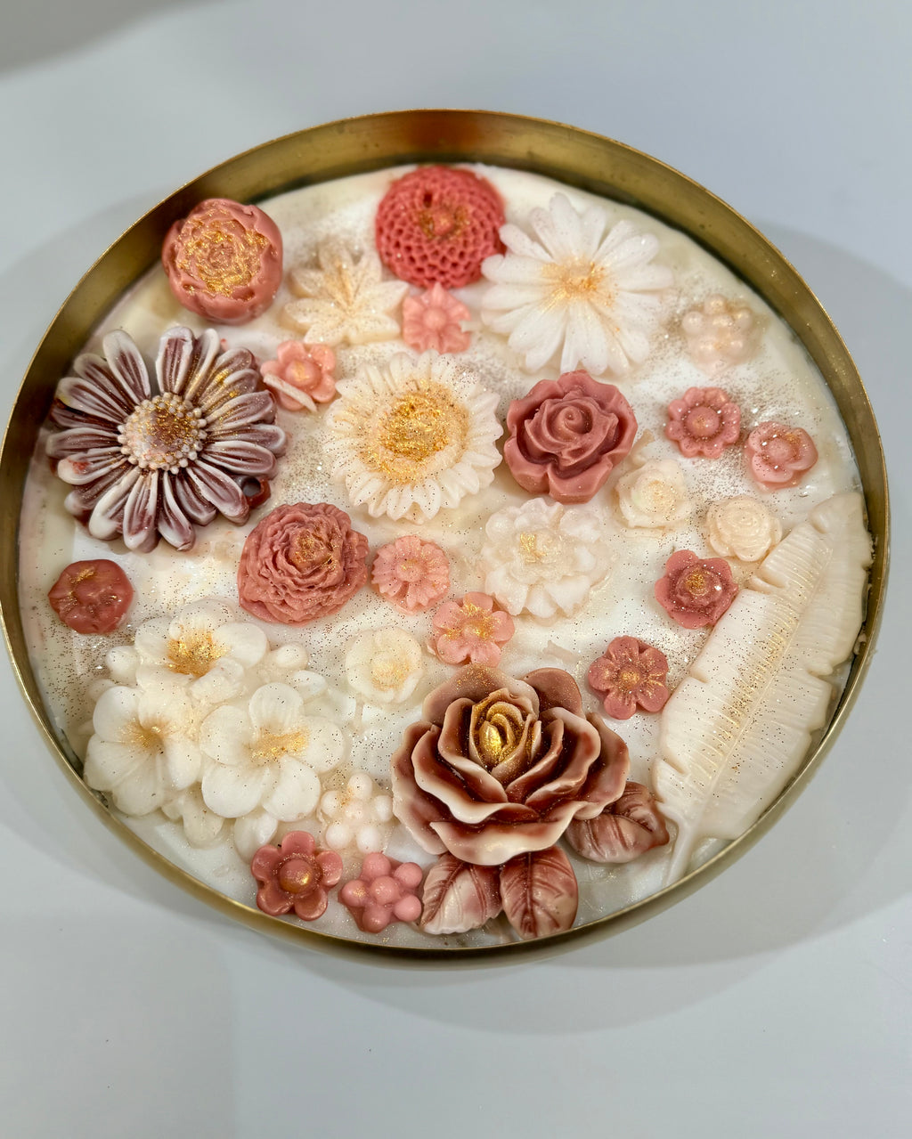 8-Inch Floral Urli Candle