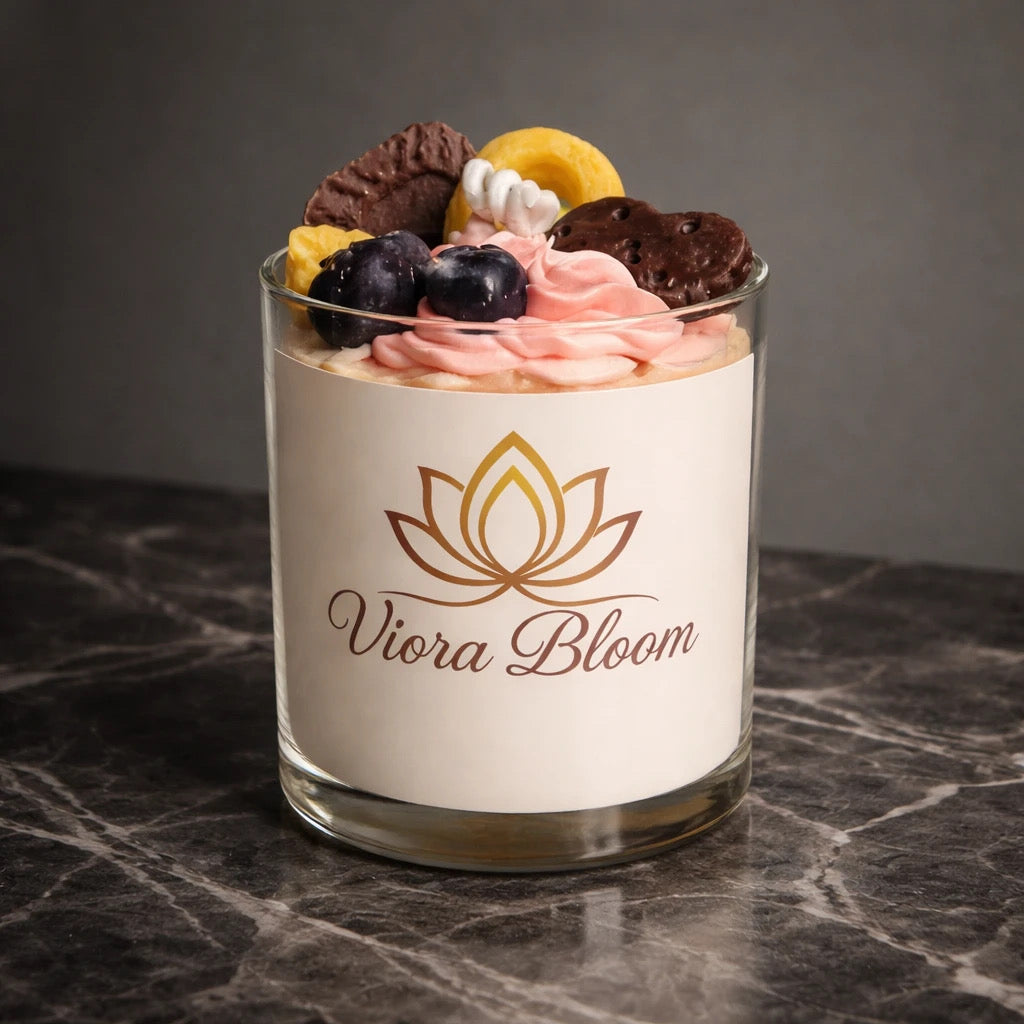 Cream Dessert Candle