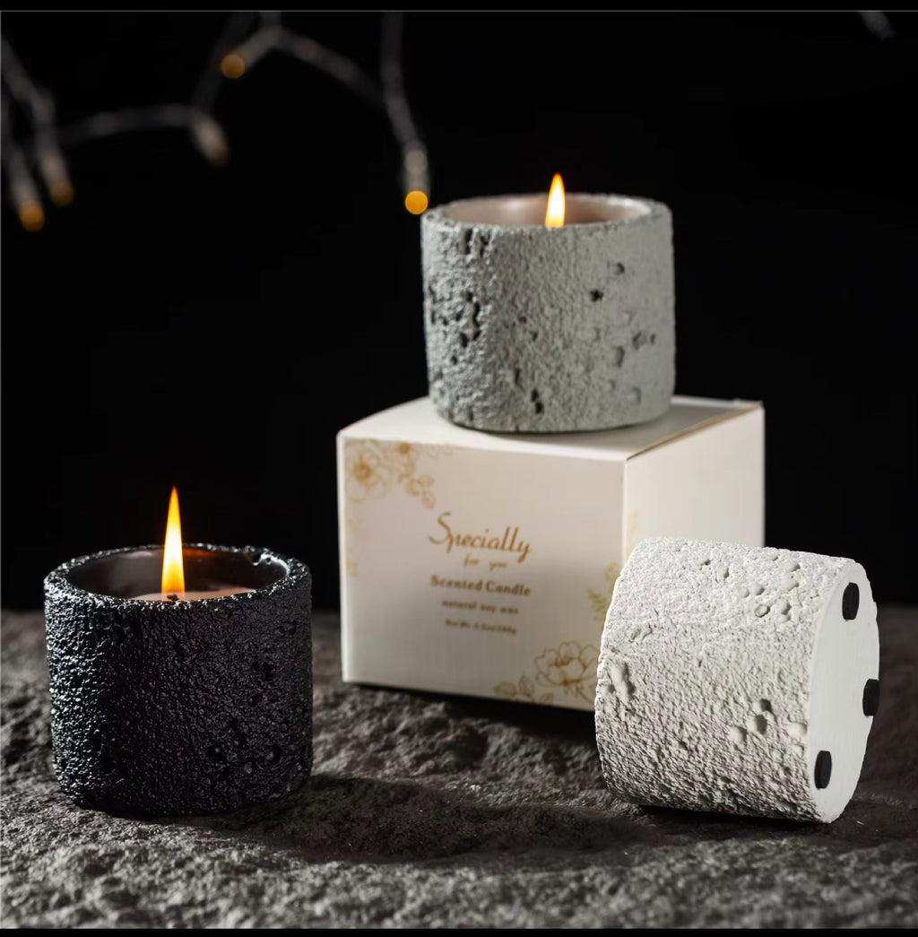 Volcanic Texture Concrete Candle