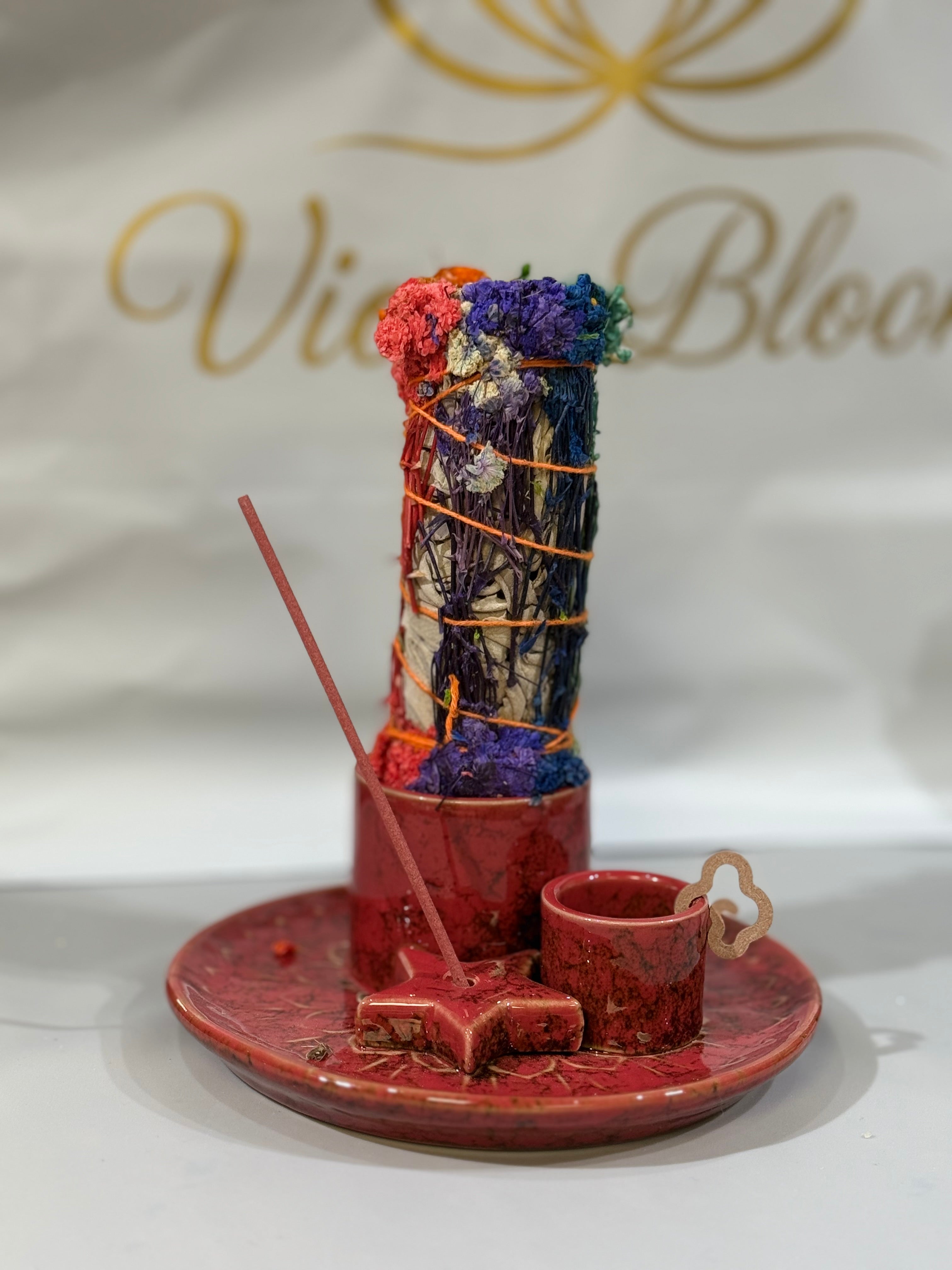 Ceramic Incense Holder – Moon & Star Plate