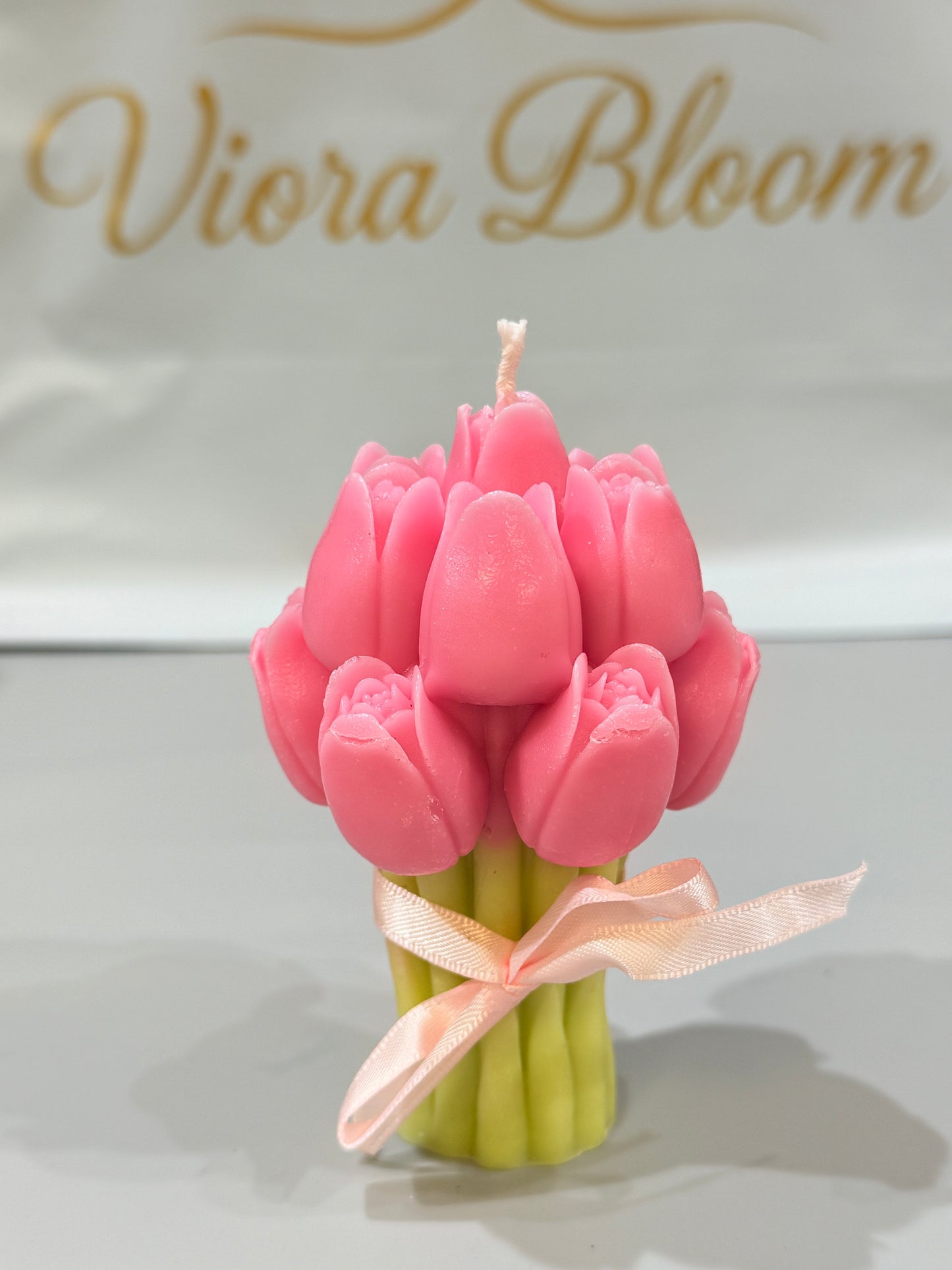 3D Tulip Bouquet Candle