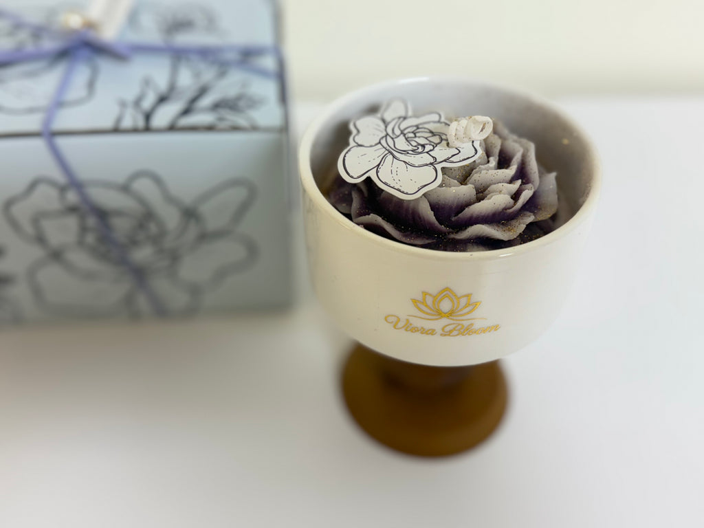 Rose Bloom Glass Jar Candle